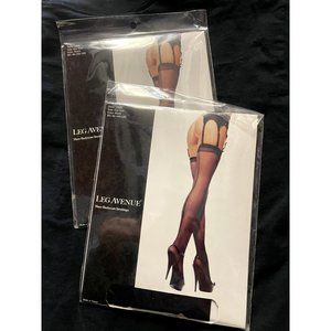 Vintage Thigh High Nylons Black Size Small